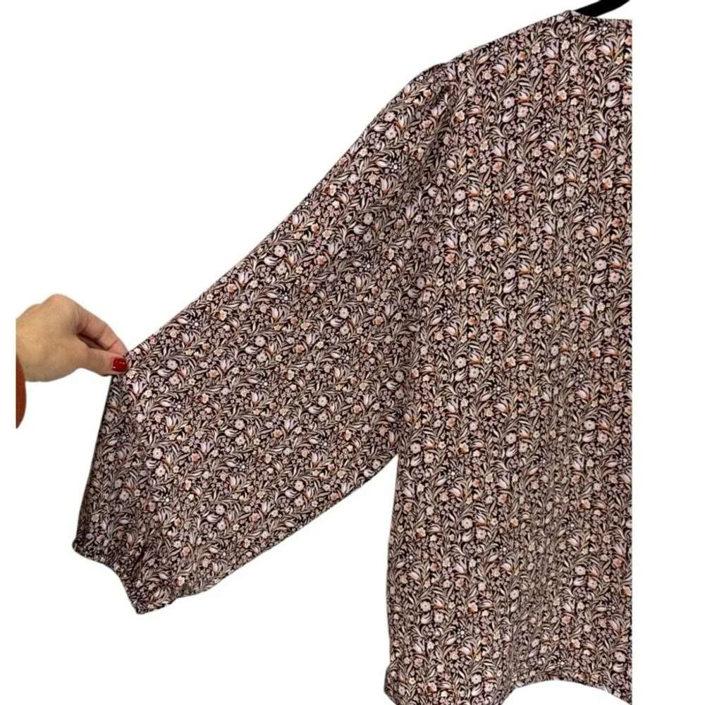 J. Crew Puff-sleeve Satin-back Crepe Top in‎ Floral Flourish L